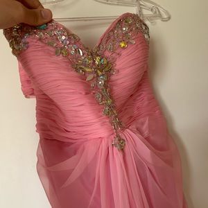 Pink sweetheart top jeweled gown